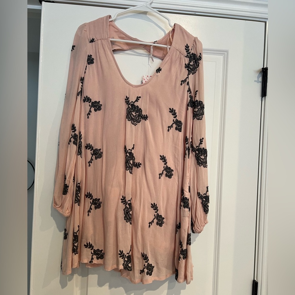 Free People Boho Long Sleeve Dress, Size XS